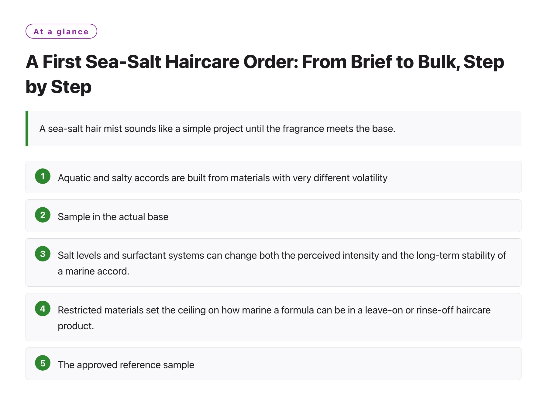 A First Sea-Salt Haircare Order: From Brief to Bulk, Step by Step——全文要点速览